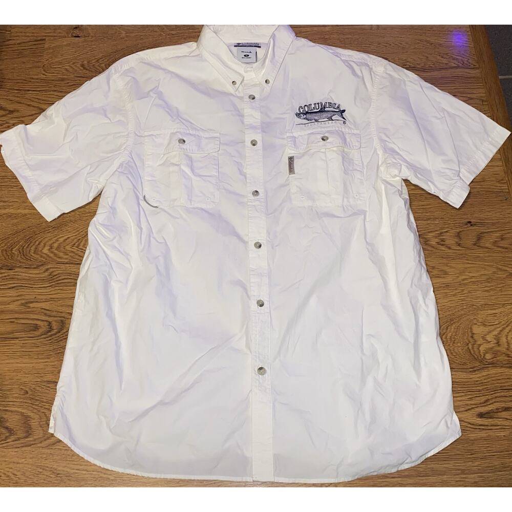 NWT Columbia PFG Mens Short Sleeve Skip Cast Shirt Size XL